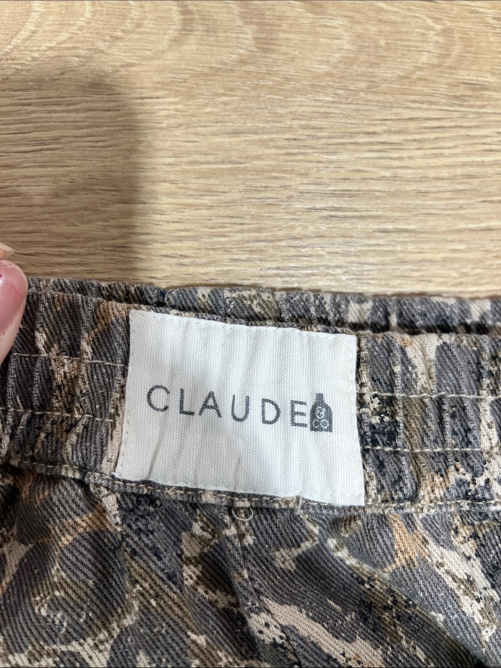Claude Brown Leopard Print Elastic Waist Trouser Pants - Picture 8 of 10